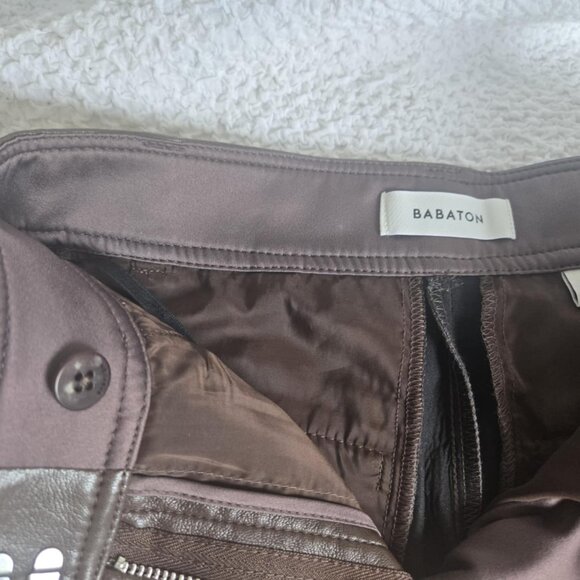 Babaton Vegan Leather flared pants - Picture 2 of 5